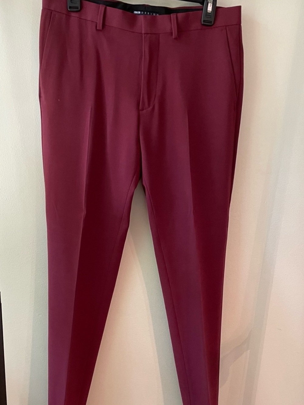ASOS Design | NWOT | Unisex Burgundy Super Skinny Suit Pants